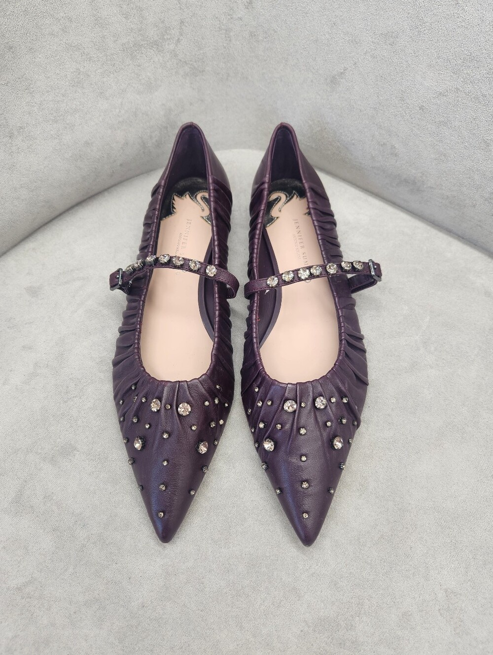 Antonio Melani Jennifer Sumko flats 6.5 purple leather LyssaLou MaryJane new$130